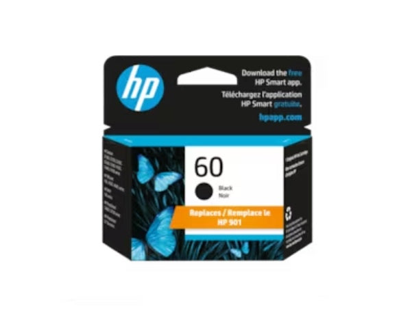 HP 60 Black Original Ink Cartridge, CC640WN#140