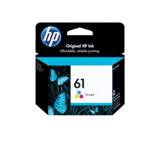 HP 61 Tri-color Original Ink Cartridge, CH562WN#140
