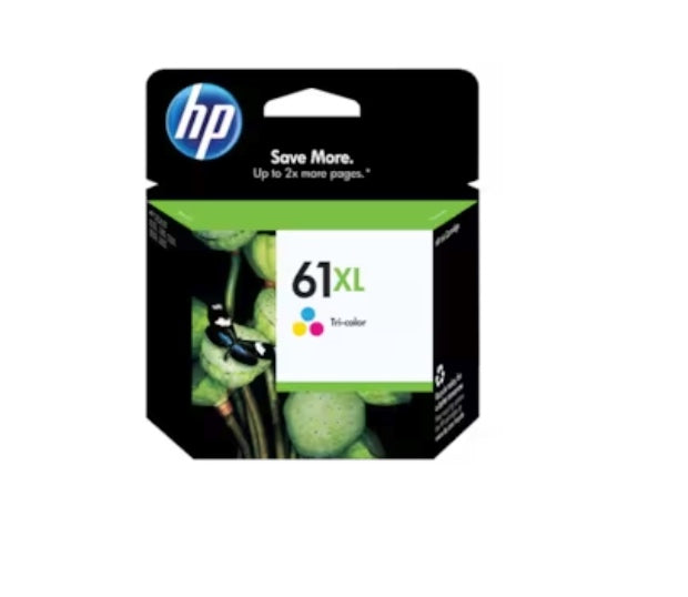 HP 61XL High Yield Tri-color Original Ink Cartridge, CH564WN#140