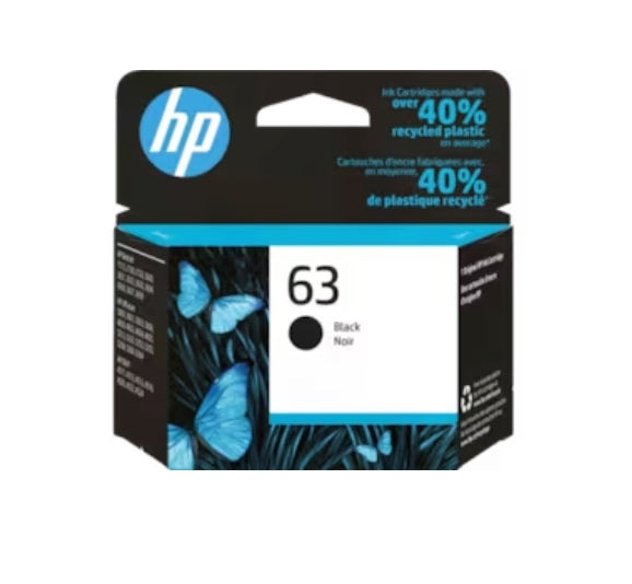 HP 63 Black Original Ink Cartridge, F6U62AN#140