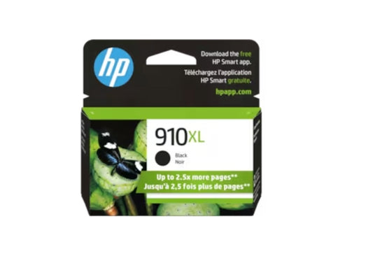 HP 910XL High Yield Black Original Ink Cartridge, 3YL65AN#140