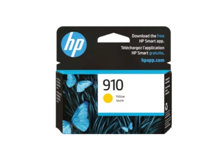 HP 910 Yellow Original Ink Cartridge, 3YL60AN#140